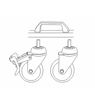 CIMCO Transportní kolečka k TOOLRACK TRD 412369