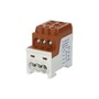 Blok pro rozdělení fází UVB 200 L B, 1pól., 200A, AL/CU, 1000V, hnědý, na DIN, ELEMAN 1003210