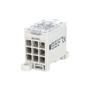 Blok pro rozdělení fází PVB 125-2-9, 1pól., AL/CU, 125A, 1000V, šedý, na DIN, ELEMAN 1003954