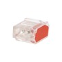 Svorka krabicová P 01-32/10-3, bezšroubová (3x 0,5-2,5mm2, transparentní/oranžová), ELEMAN 1004701