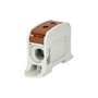 Svorka univerzální RKA 95 LB, 232A, 1pól., AL/CU, hnědá, na DIN/na panel, ELEMAN 1006033