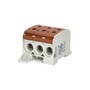 Svorka univerzální RKA 95 1/6 L B, 232A, 1pól. (6x vstup), AL/CU, hnědá, na DIN/na panel, ELEMAN 1006073