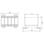 Svorka univerzální UK 50/3x1A+N/PE, 160A, 5pól., AL/CU, krytá, 3xŠ/M/Z, na DIN/panel, ELEMAN 1006650