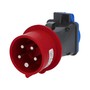 FAMATEL Adaptér 13922FR IP54/400V/16A - vidlice CEE / zásuvka s kolíkem, 13922FR