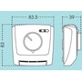Termostat ORBIS CLIMA MLW, bytový, analogový, 10A (1,5A), 250V AC, ELEMAN 1000836