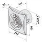 Ventilátor VENTS 150 QUIET snížená hlučnost, ELEMAN 1009724
