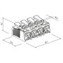 Svorkovnice SLK 3/4 E-SCHR (N-E-1-2) pro svítidla, bezšroubová, PC, bílá /88167530, ELEMAN 1000414