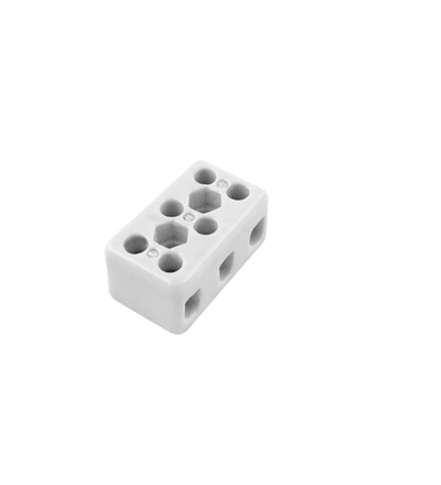 Svorkovnice keramická AK 3/25 BI (2-2031-3), 3pól., 3x16mm2, 57A, T350, porcelánová (bílá), ELEMAN 1000078