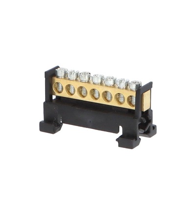 Můstek L 7 (svorkovnice 7x16mm2), nekrytý IP00, černý, 63A, na DIN, ELEMAN 1000084