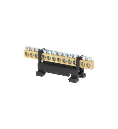 Můstek L 12 (svorkovnice 12x16mm2), nekrytý IP00, černý, 63A, na DIN, ELEMAN 1000085