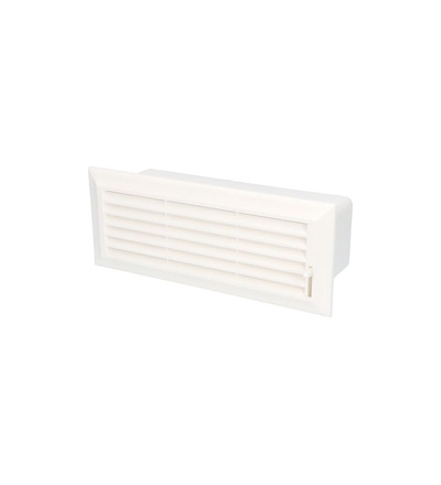 Mřížka potrubí VENTS 572 - 55x110mm PVC s klapkou, ELEMAN 1000572