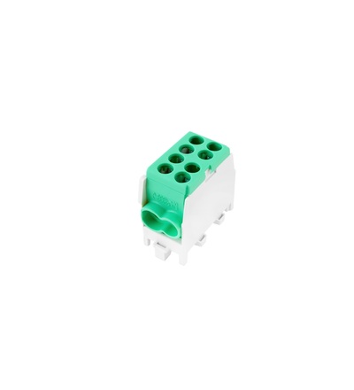 Svorkovnice rozbočovací HLAK 25 1/2 M2 GN, 80A, 1pól., AL/CU, IP20, zelená, na DIN/2080138, ELEMAN 1000652