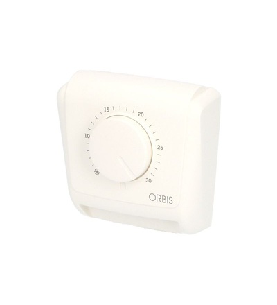 Termostat ORBIS CLIMA ML, pokojový, mechanický, 16A (2,5A), 250V AC, ELEMAN 1000834