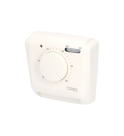 Termostat ORBIS CLIMA MLI, pokojový, mechanický, 7A (3A), 250V AC, ELEMAN 1000835