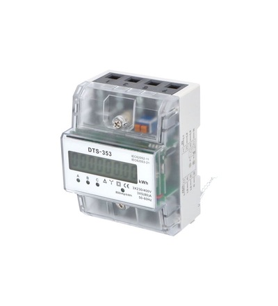 Elektroměr DTS 353-L 80A, 4,5mod., LCD, 3-fáz., 1-tar., podružný, ELEMAN 1000883