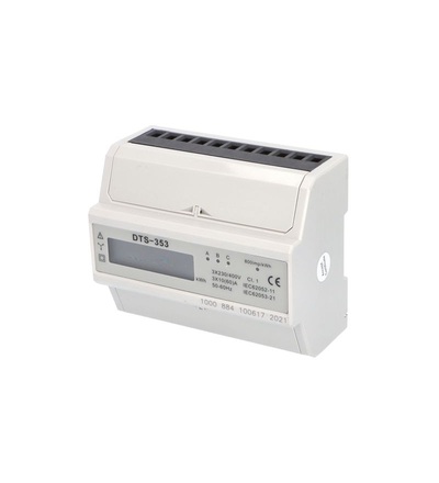 Elektroměr DTS 353-L 60A, 7mod., LCD, 3-fáz., 1-tar., podružný, ELEMAN 1000884