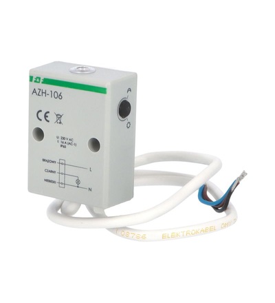 Spínač soumrakový FiF AZH-106, 2-1000lux, 16A, 230V, IP65, šedý, na povrch, ELEMAN 1000904