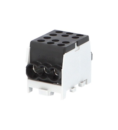 Svorkovnice rozbočovací HLAK 35-1/4 M2 S, 125A, 1pól., AL/CU, IP20, černá, na DIN /2080182, ELEMAN 1000910