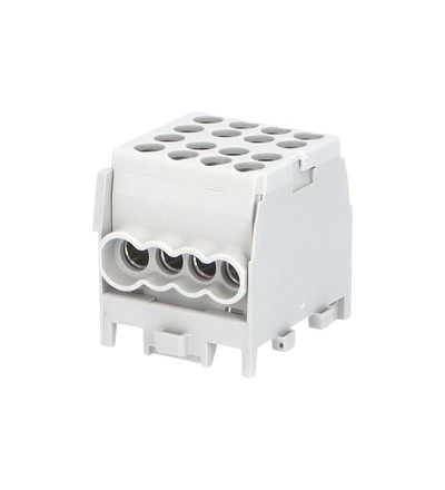 Svorkovnice rozbočovací HLAK 25 1/6 M2, 80A, 1pól., AL/CU, IP20, šedá, na DIN /2080173, ELEMAN 1001230