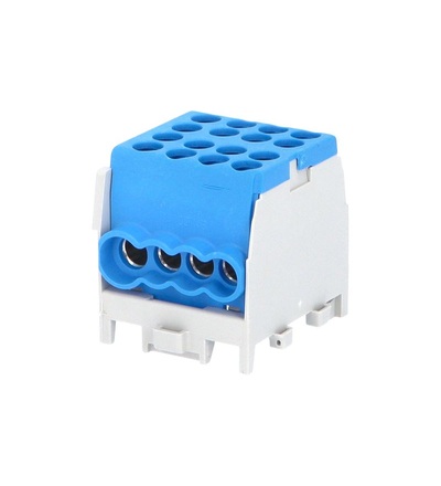 Svorkovnice rozbočovací HLAK 25 1/6 M2, 80A, 1pól., AL/CU, IP20, modrá, na DIN /2080174, ELEMAN 1001231