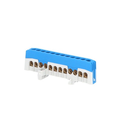 Můstek N 12-F2 (svorkovnice 12x16mm2), krytý IP20, modrý, 63A, na DIN /2020269, ELEMAN 1001280