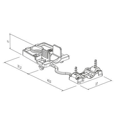 Odleh. spona BFP+ZUG SLK 7 STAND ALONE ke svorce SLK 7, bílá /88168395, ELEMAN 1001645