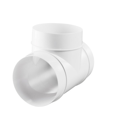 Odbočka T 90° VENTS 232 - 125mm PVC, ELEMAN 1002320