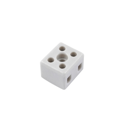 Svorkovnice keramická AK 2/6 A - BI, 2pól., 2x4mm2, 32A, T300, porcelánová (bílá) /3700401, ELEMAN 1002551
