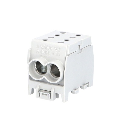 Svorkovnice rozbočovací HLAK 70 1/2 M2, 250A, 1pól., AL/CU, IP20, šedá, na DIN /2080147, ELEMAN 1003141