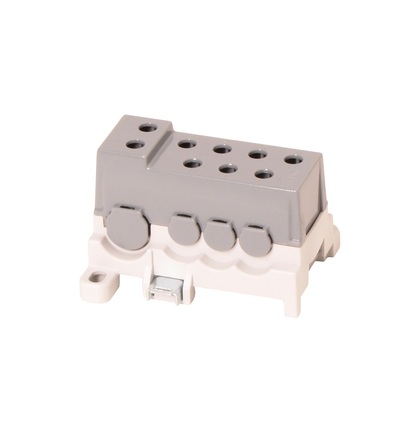 Blok pro rozdělení fází PVBS 250-7, 1pól., AL/CU, 250A, 690V, šedý, na DIN/panel, ELEMAN 1003953