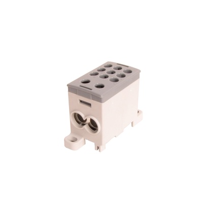 Blok pro rozdělení fází PVB 125-2-9, 1pól., AL/CU, 125A, 1000V, šedý, na DIN, ELEMAN 1003954