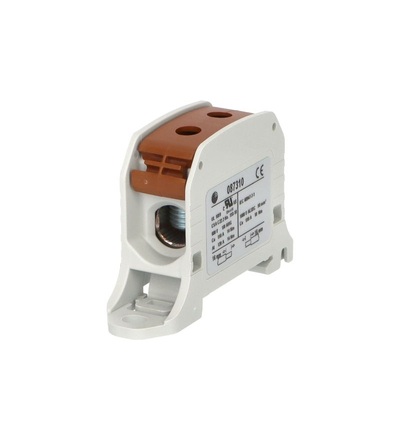 Svorka univerzální RKA 50 LB, 150A, 1pól., AL/CU, hnědá, na DIN/na panel, ELEMAN 1006013