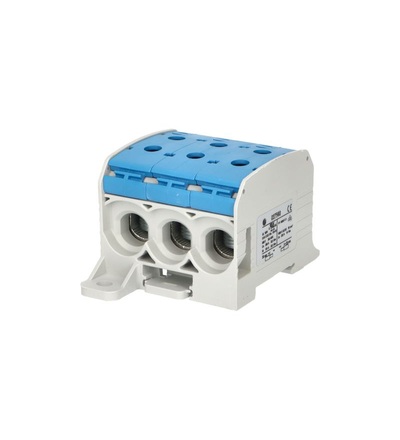 Svorka univerzální RKA 95 1/6 N, 232A, 1pól. (6x vstup), AL/CU, modrá, na DIN/na panel, ELEMAN 1006071