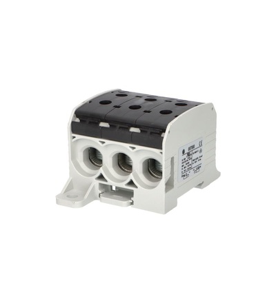 Svorka univerzální RKA 95 1/6 L S, 232A, 1pól. (6x vstup), AL/CU, černá, na DIN/na panel, ELEMAN 1006074