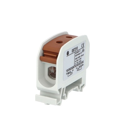 Svorka univerzální RKA 35 L B, 125A, 1pól., AL/CU, hnědá, na DIN, ELEMAN 1006088