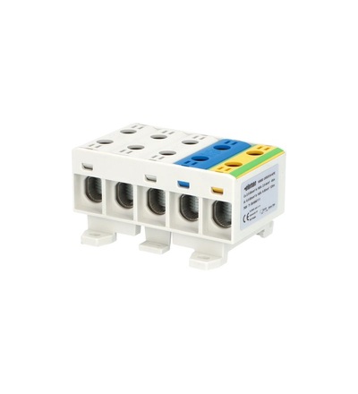 Svorka univerzální UK 50/3x1A+N/PE, 160A, 5pól., AL/CU, krytá, 3xŠ/M/Z, na DIN/panel, ELEMAN 1006650