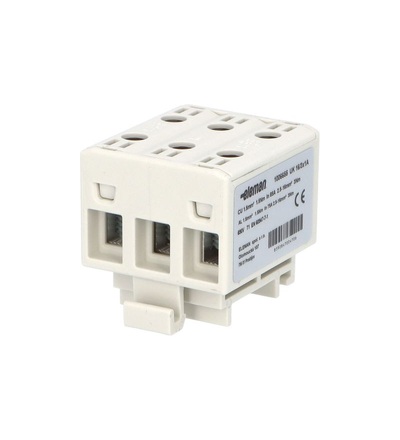 Svorka univerzální UK 16/3x1 A, 85A, 3pól., AL/CU, krytá, šedá, na DIN, ELEMAN 1006655
