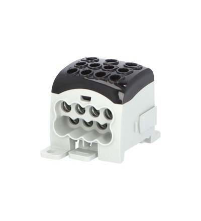 Blok pro rozdělení fází PDB 270, 1pól., 270A, 1000V, černý/průhl. víko, na DIN, ELEMAN 1006722
