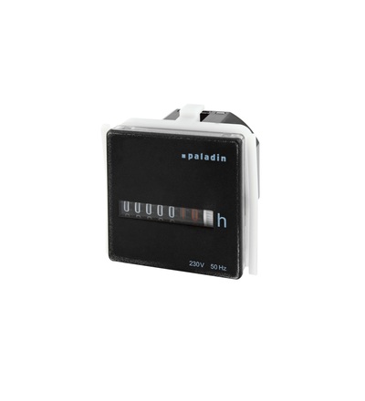Počítadlo provoz. hodin PALADIN BW 40.18, 230V, 50Hz, černé, do PANELU, bez rám., 48x48mm, ELEMAN 1008133