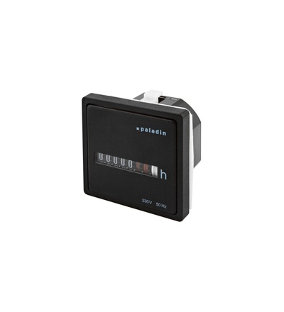 Počítadlo provoz. hodin PALADIN BW 40.28, 230V, 50Hz, černé, do PANELU, s rám., 55x55mm, ELEMAN 1008135