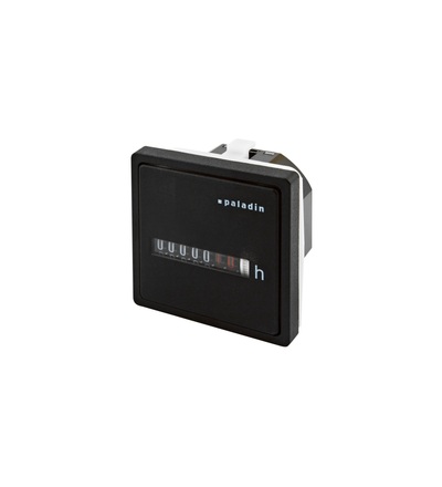 Počítadlo provoz. hodin PALADIN BW 40.28, 24V, 50Hz, černé, do PANELU, s rám., 55x55mm, ELEMAN 1008136