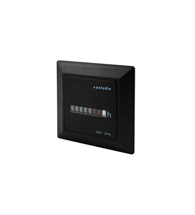 Počítadlo provoz. hodin PALADIN BW 40.38, 230V, 50Hz, černé, do PANELU, s rám., 72x72mm, ELEMAN 1008138