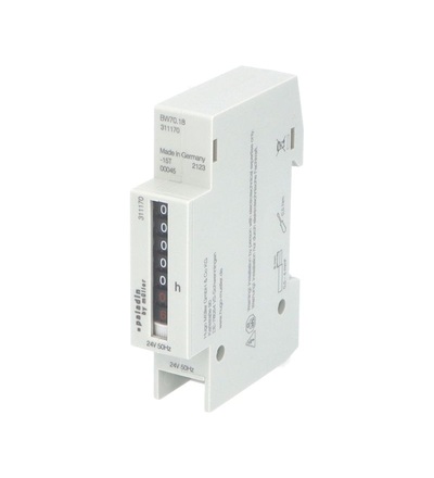 Počítadlo provoz. hodin PALADIN 311170 (BW 70.18), 24V, 50Hz, 1mod., šedé, na DIN lištu, ELEMAN 1008140