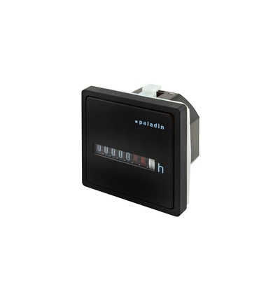 Počítadlo provoz. hodin PALADIN BW 40.18, 24V, 50Hz, černé, do PANELU, bez rám., 48x48mm, ELEMAN 1008160