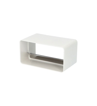 Spojka vnější s klapkou VENTS 8181 - 60x204mm PVC, ELEMAN 1008191