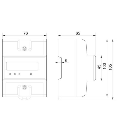 Elektroměr WZE-3 80A MID, 4,5mod., LCD, 3-fáz., 1-tar., fakturační, ELEMAN 1008834