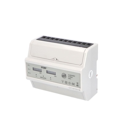 Elektroměr EDIN 372M, 100A, 7mod., mechanická číselník, 3-fáz., 2-tar., podružný, ELEMAN 1008890