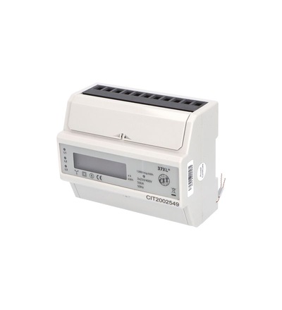Elektroměr EDIN 37XL, X/5, 7mod., LCD, 3-fáz., 1-tar., podružný, nepřímé měř., ELEMAN 1008971