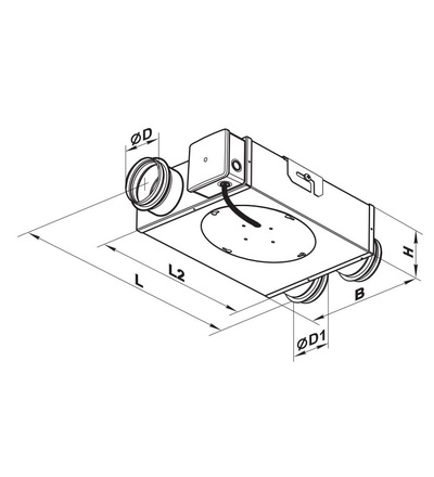 Ventilátor VENTS VKP 100/100x2 mini, potrubní, ELEMAN 1009537