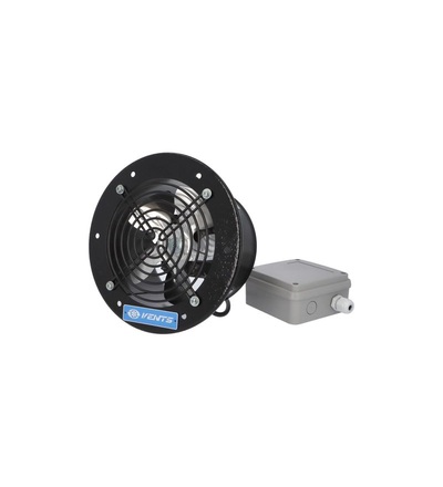 Ventilátor VENTS OVK1 150 průmyslový, kruhový (průměr 220mm), černý, ELEMAN 1009628